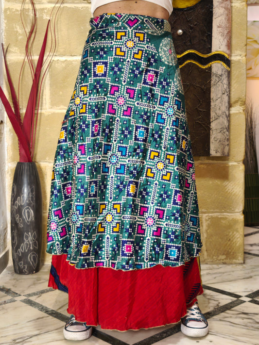 Gonna portafoglio ruota double-face 78K