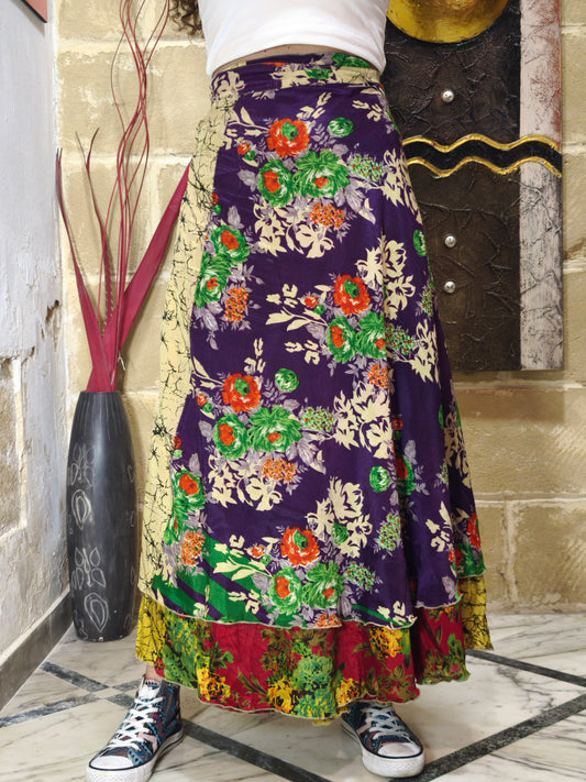 Double-faced wheel wrap skirt 91K
