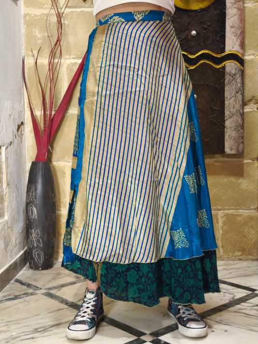 95K reversible full-circle wrap skirt