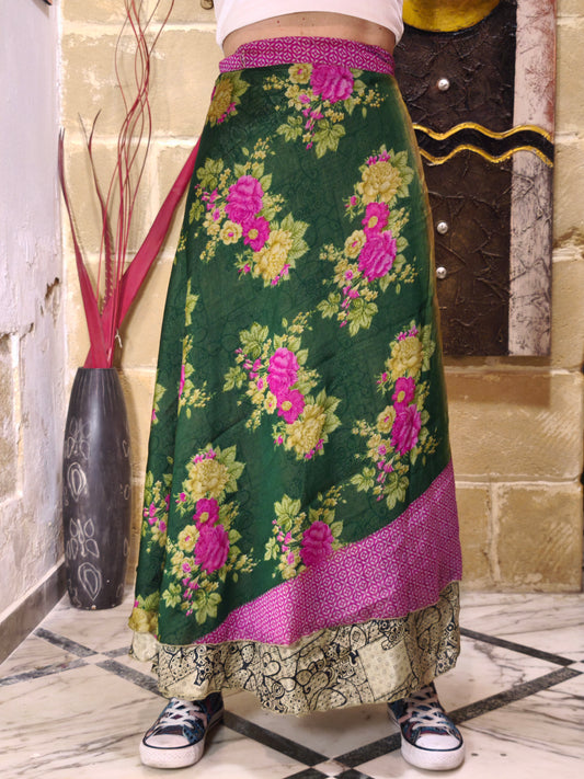 Reversible full circle wrap skirt 99K
