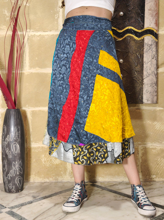 XXL wrap skirt 160cm full circle double-faced curvy 115K