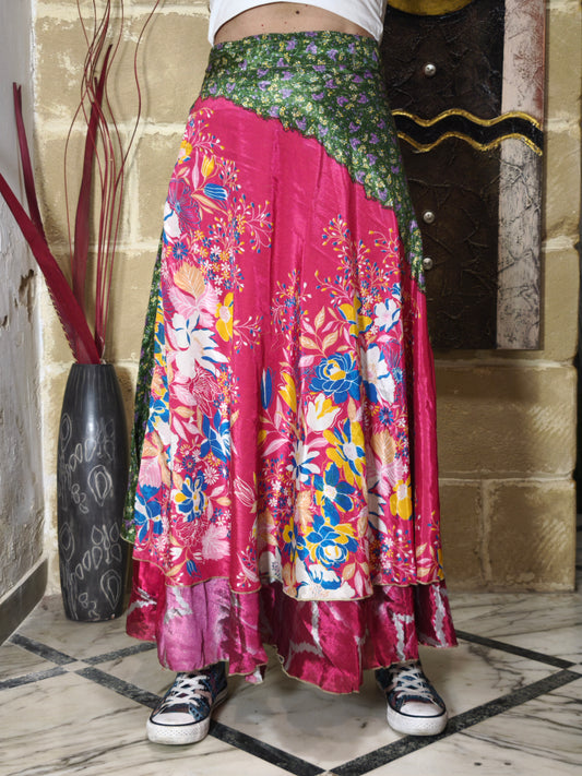 Reversible full-circle wrap skirt 118K