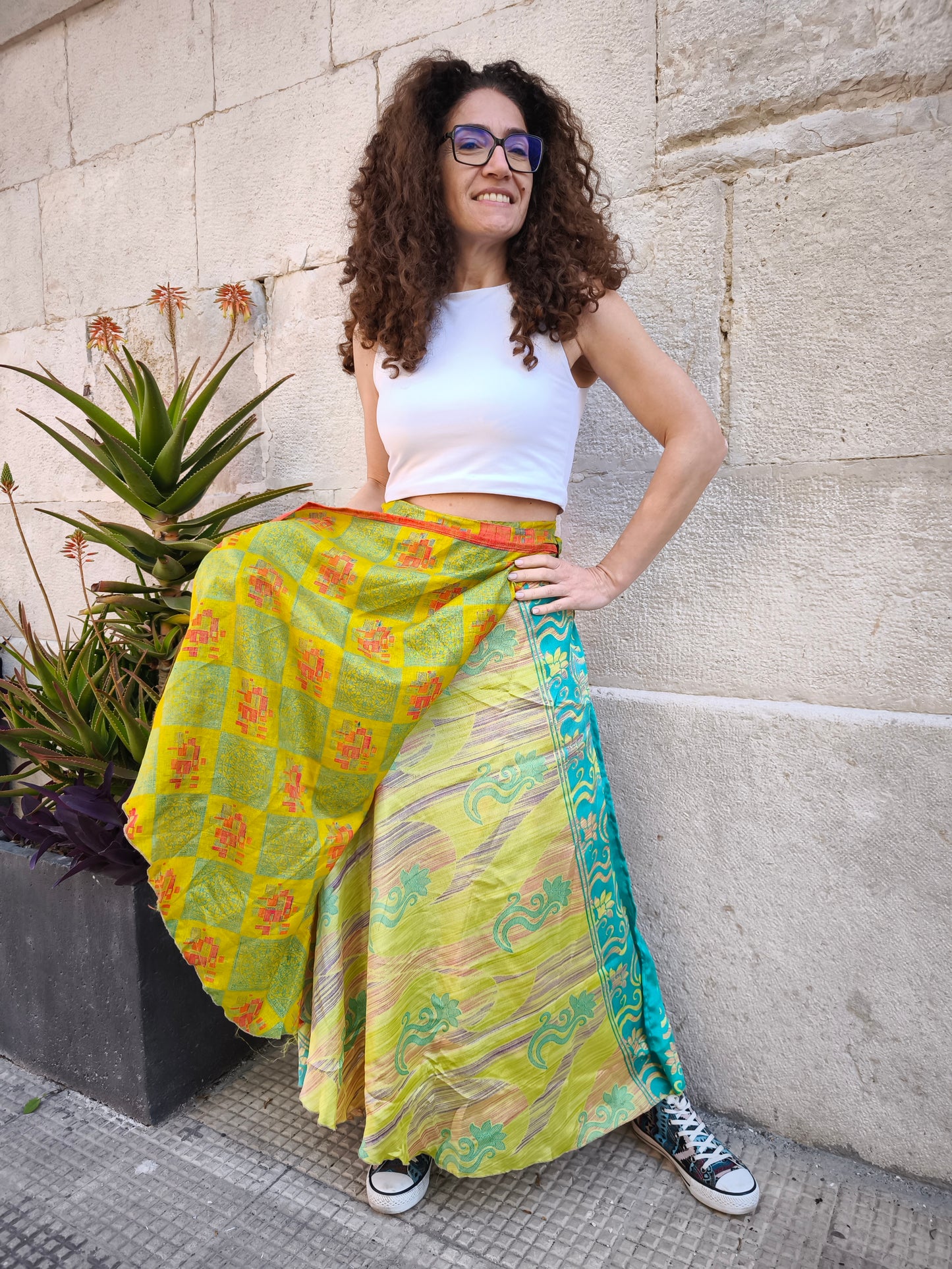 Reversible full circle wrap skirt 142K