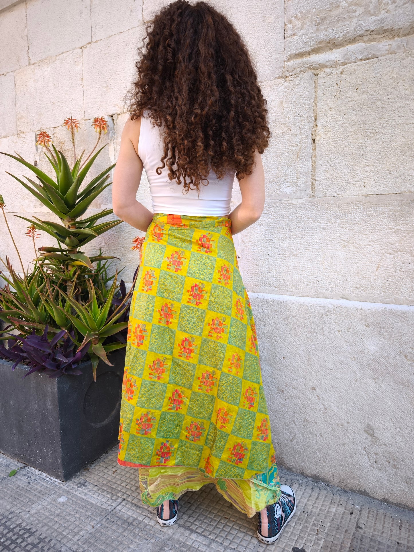 Reversible full circle wrap skirt 142K