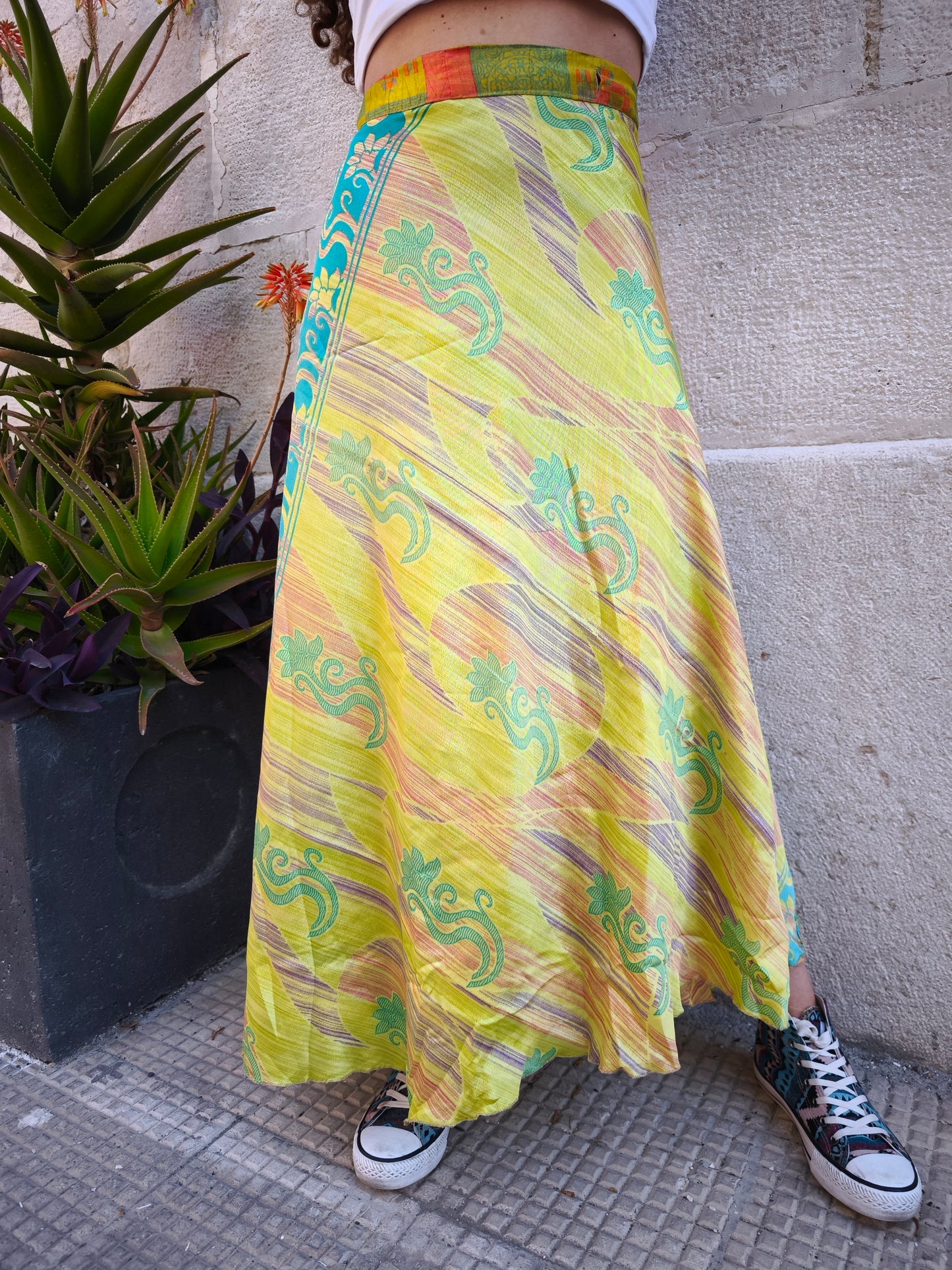 Reversible full circle wrap skirt 142K
