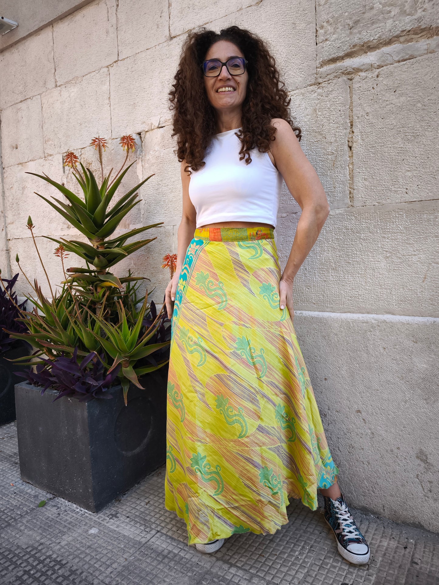 Reversible full circle wrap skirt 142K
