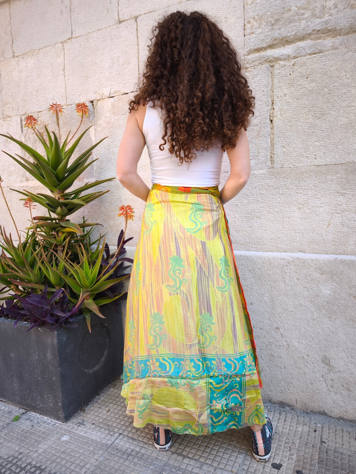 Reversible full circle wrap skirt 142K