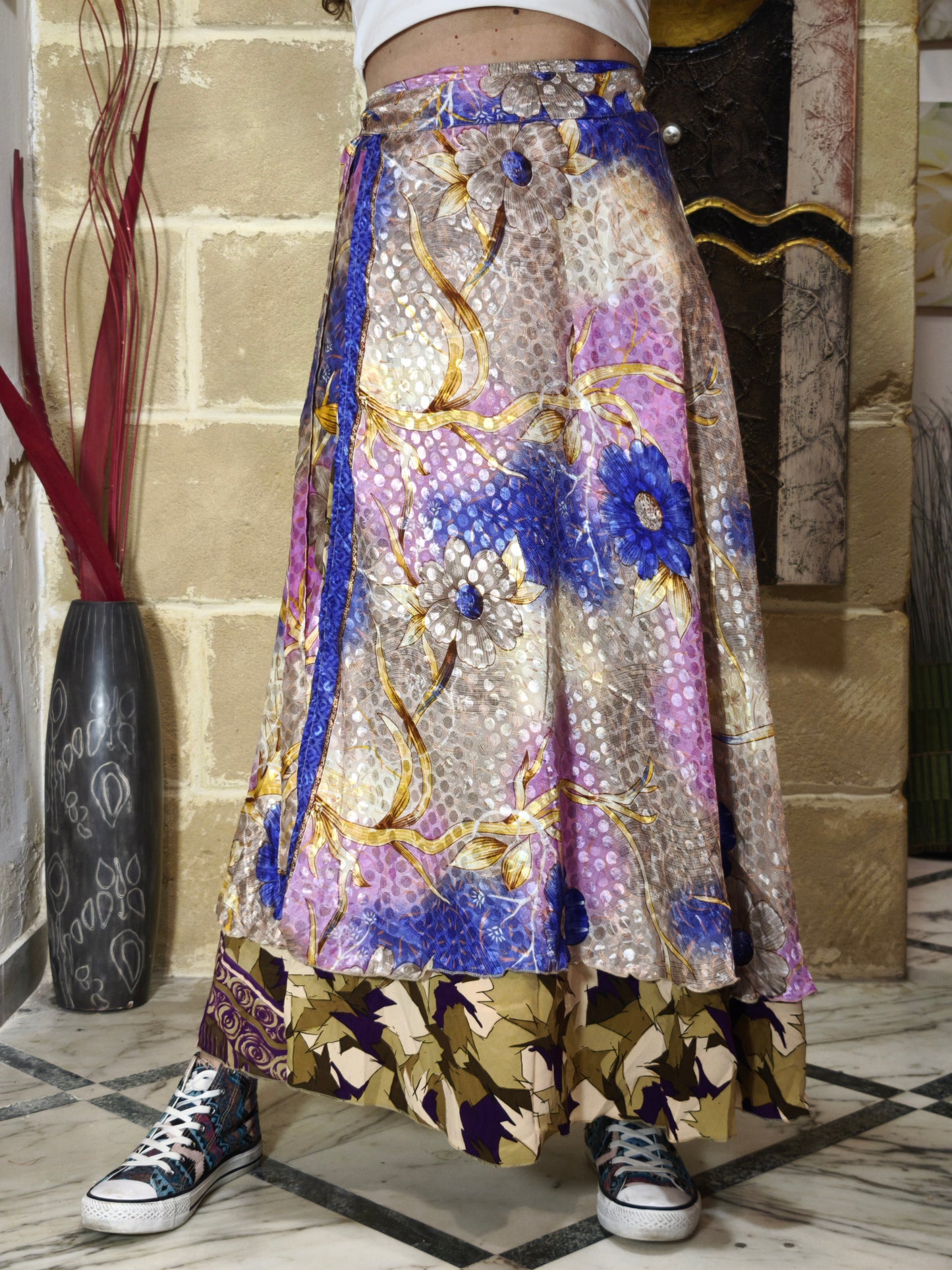 149K Reversible Circle Wrap Skirt
