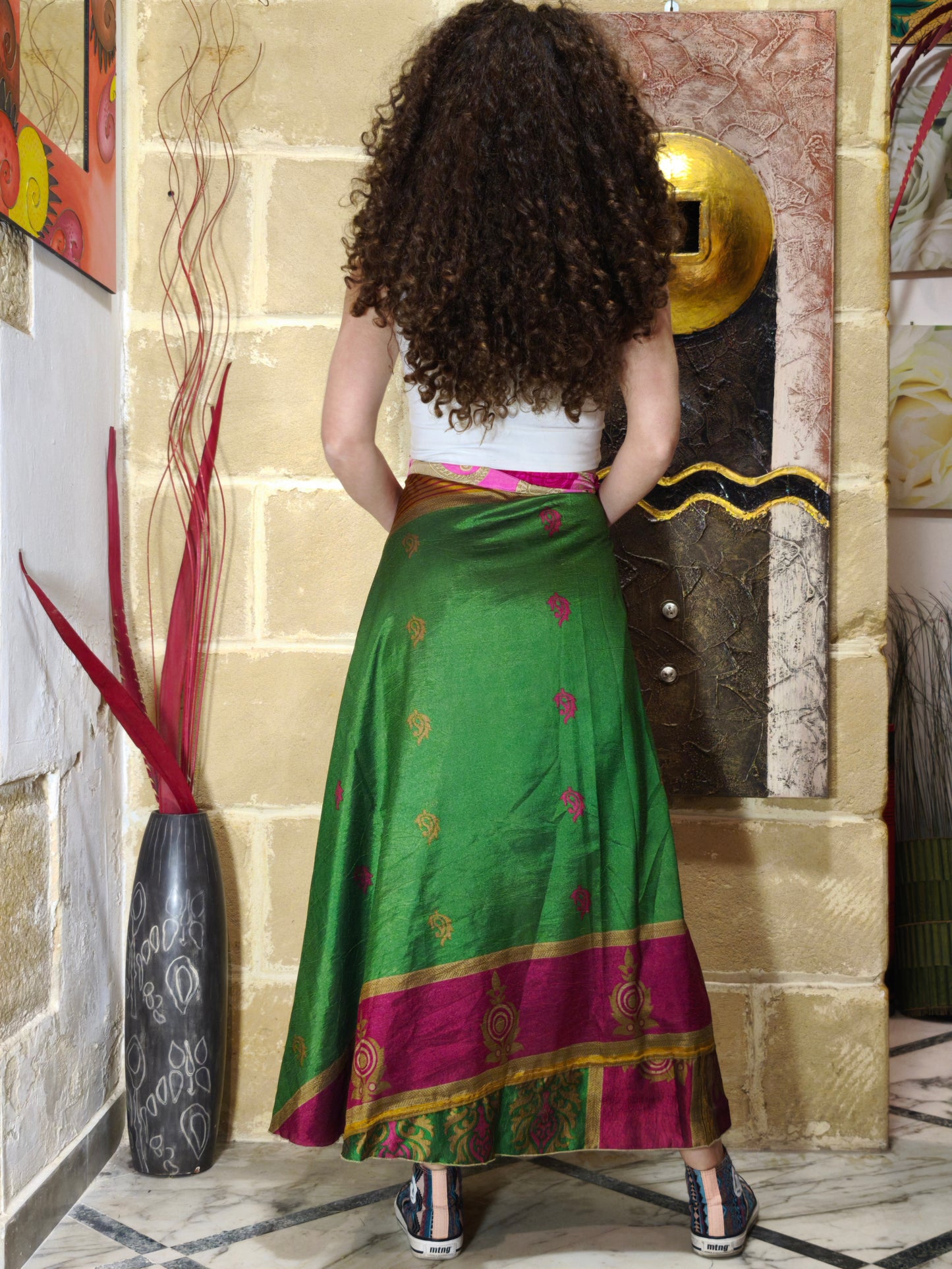 Reversible full circle wrap skirt 150K