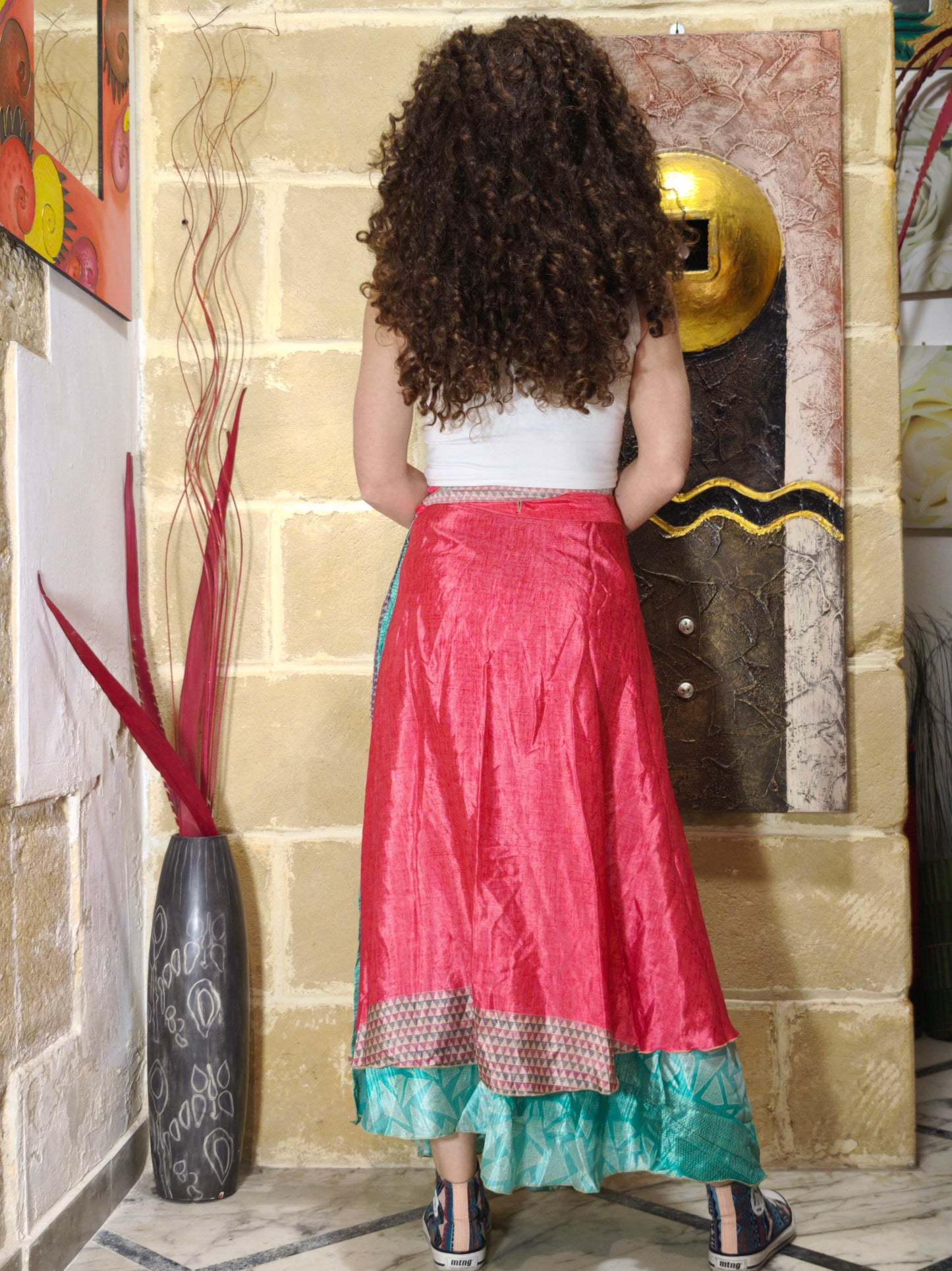 Double-face wheel wrap skirt 160K