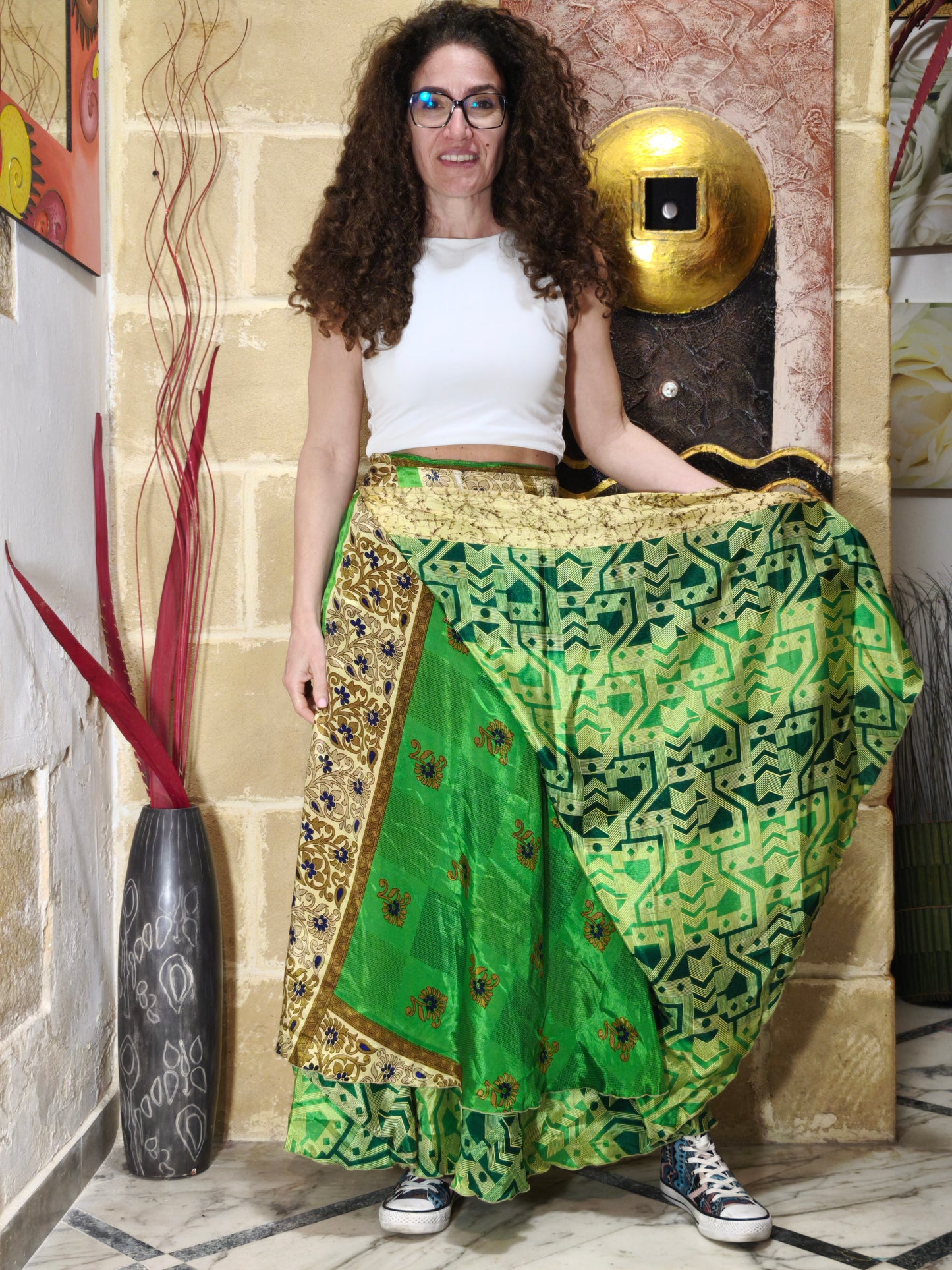 Reversible full circle wrap skirt 167K