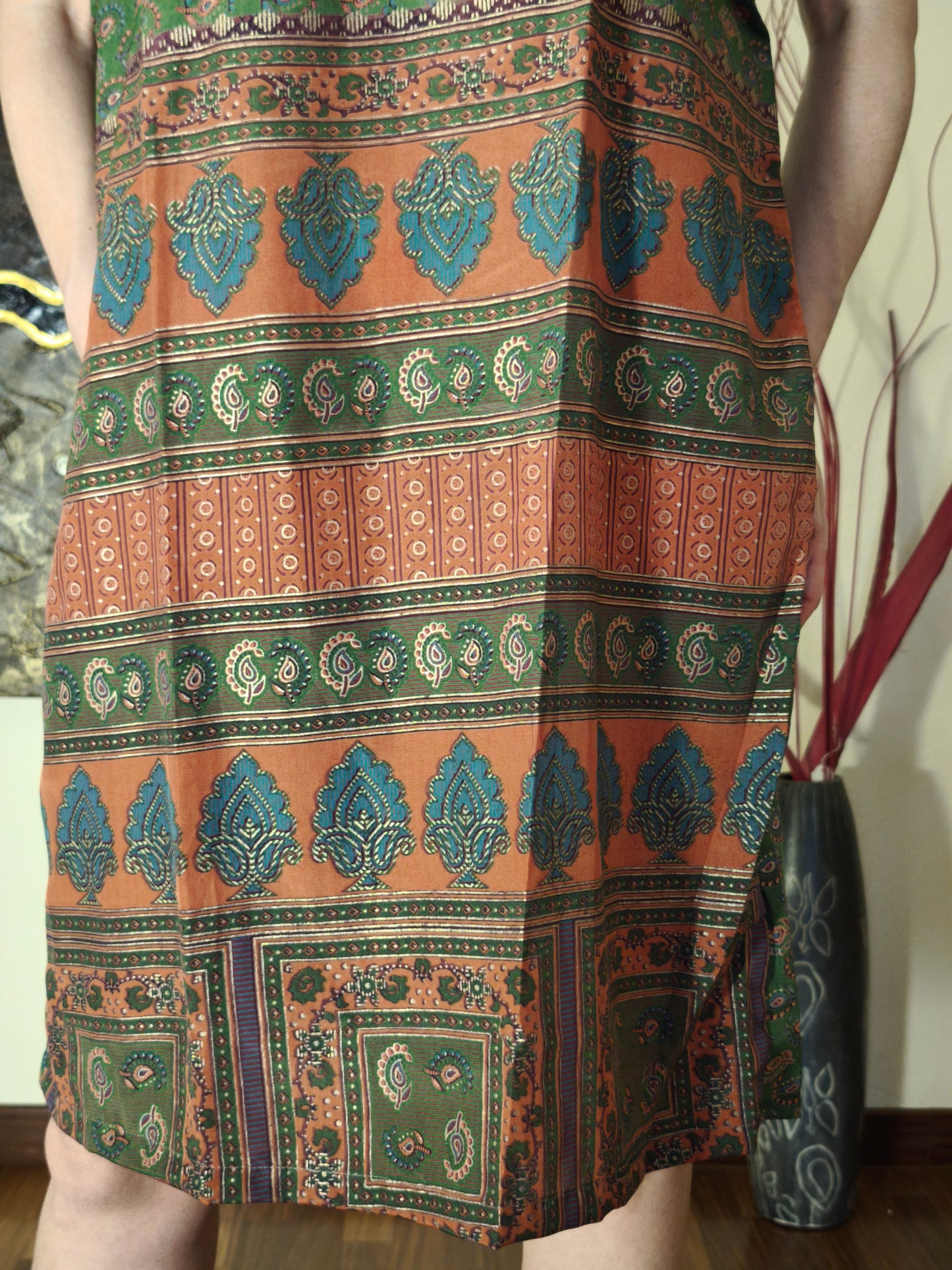 Vestito Peonia vintage saree taglia S/M 1A