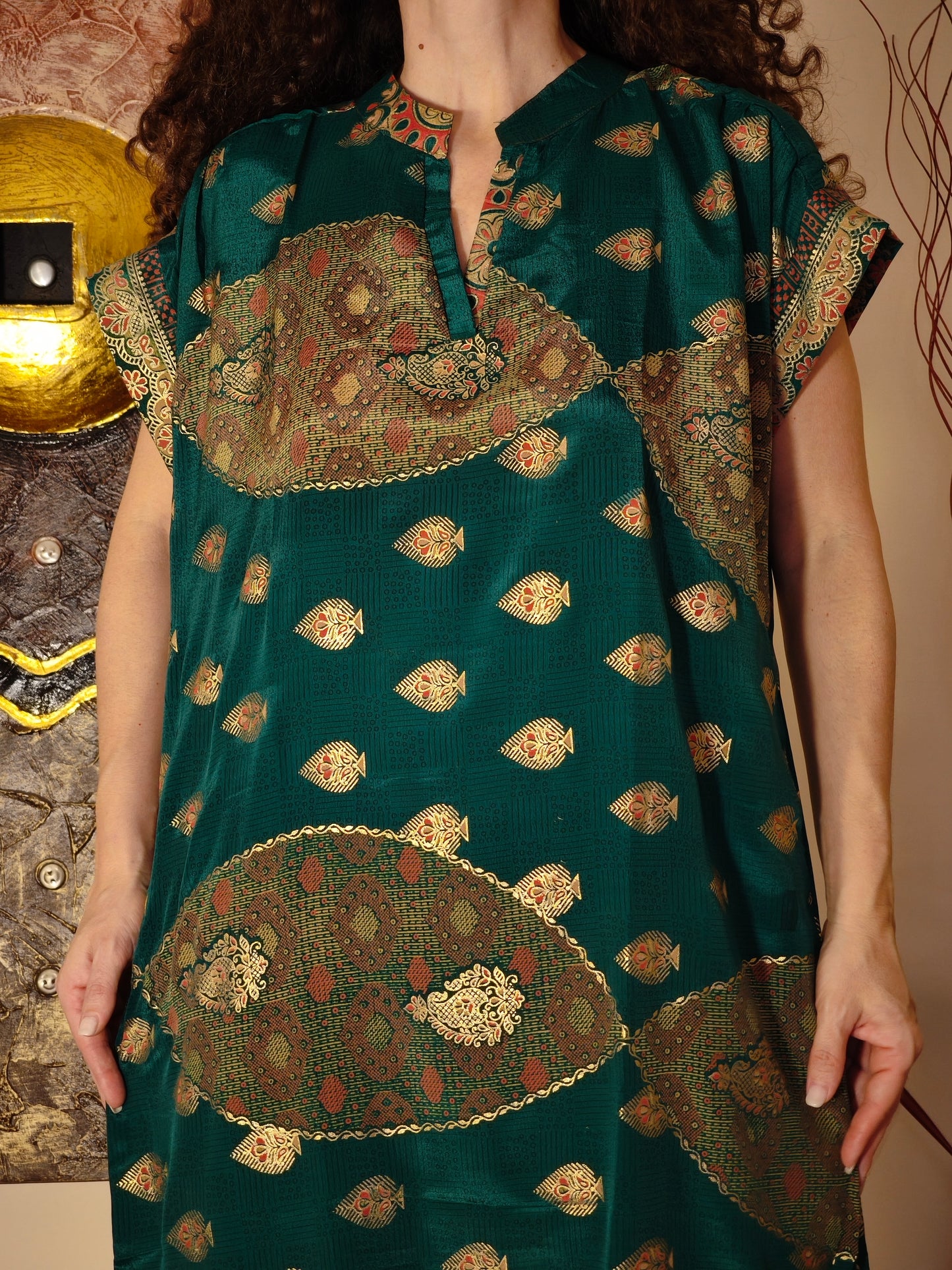 Vestito Peonia vintage saree taglia S/M 2A