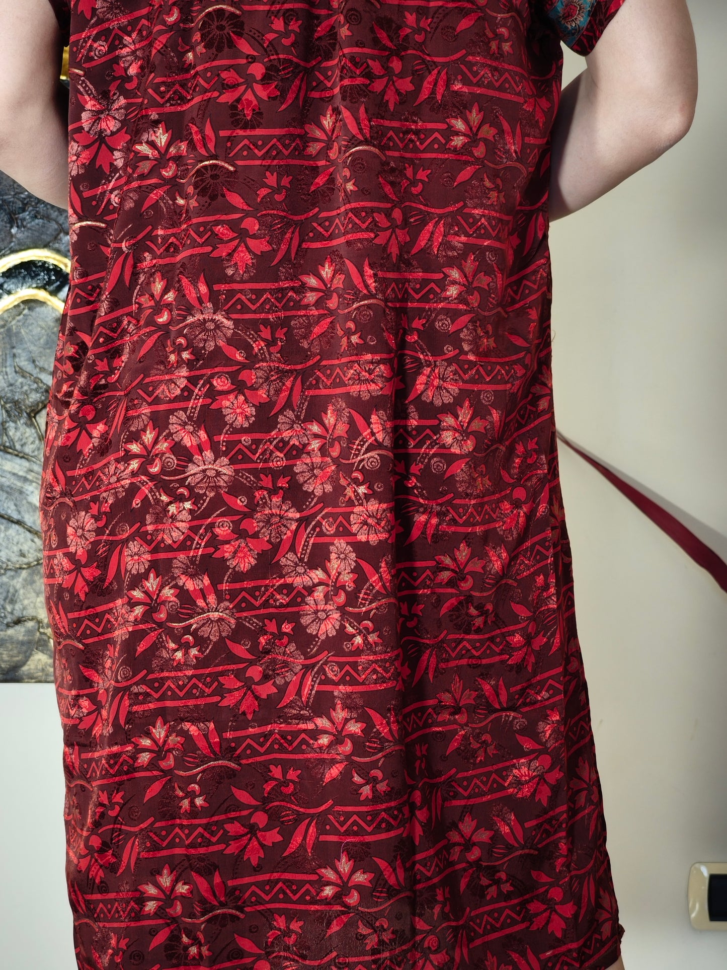 Vestito Peonia vintage saree taglia S/M 3A