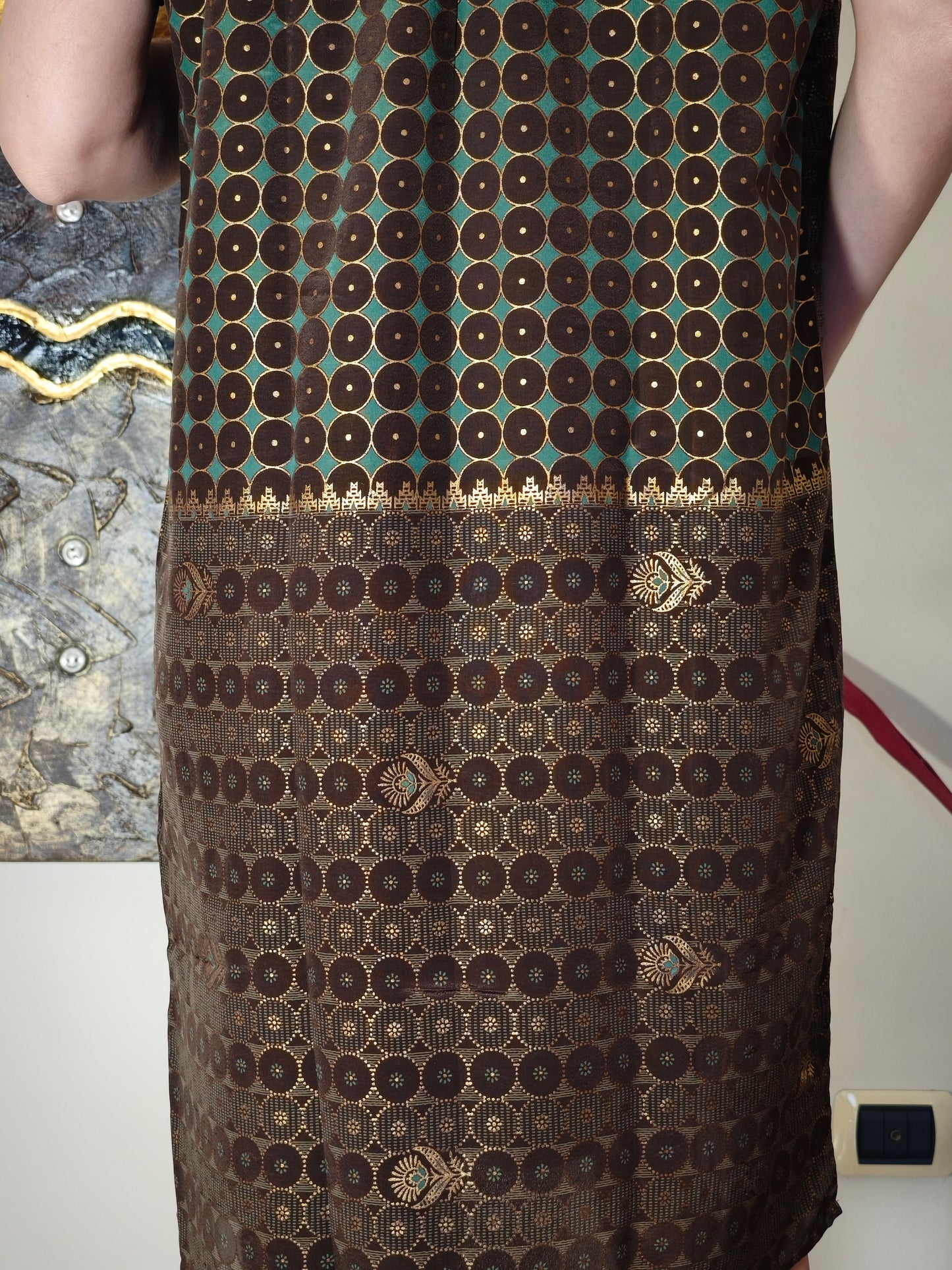Vestito Peonia vintage saree taglia S/M 4A