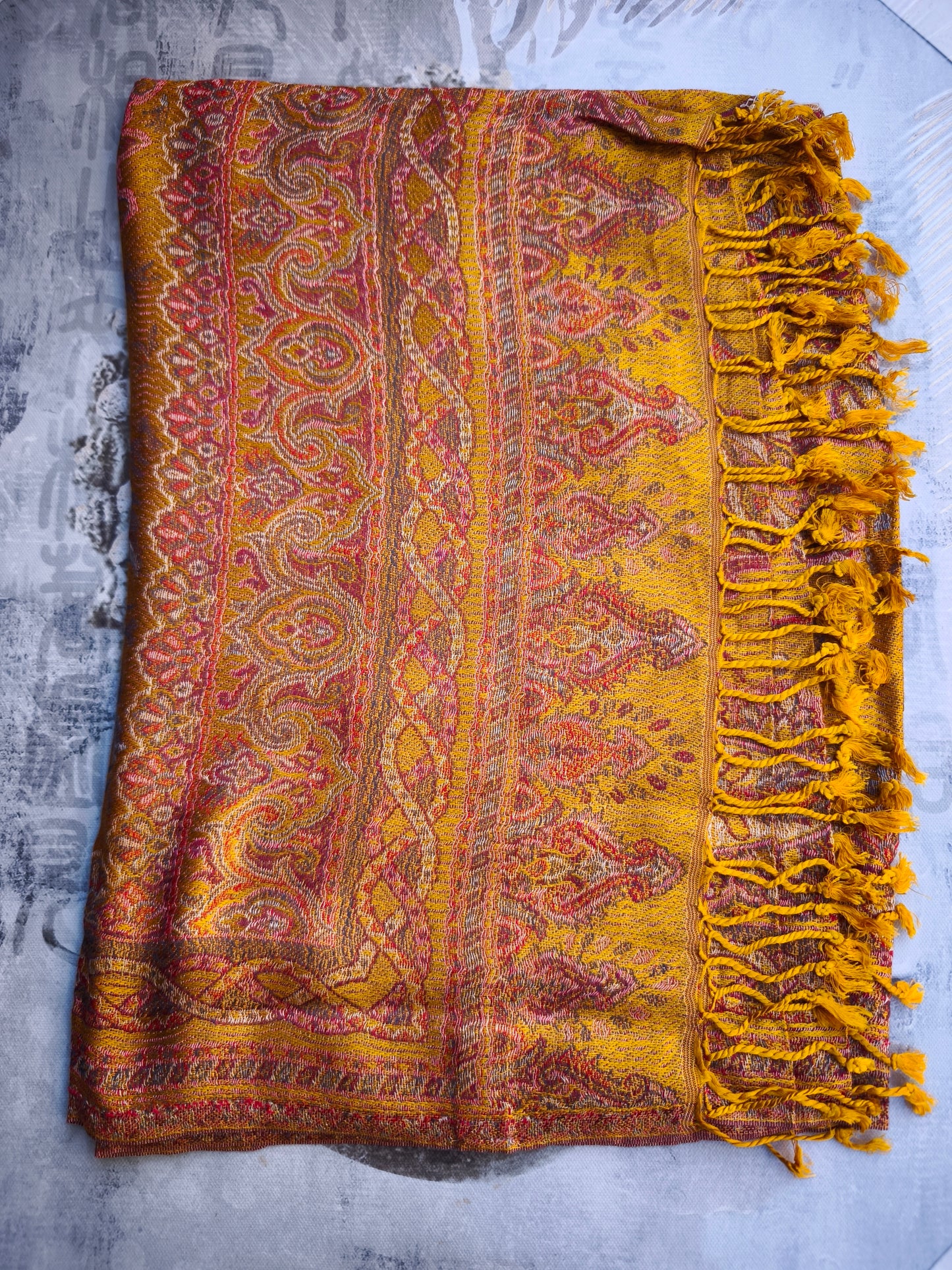 Pashmina Foulard Schal Seide 100% Indien 195X75 cm 13S