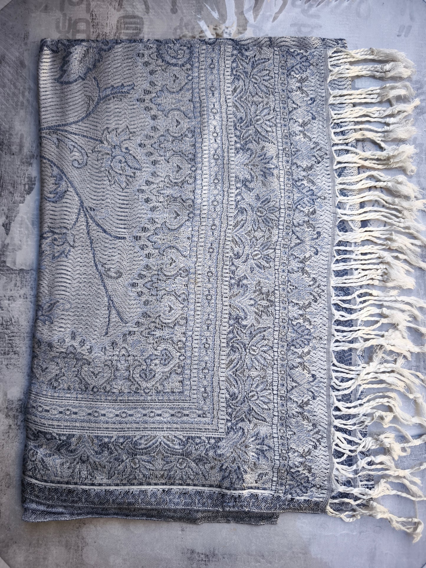Pashmina Foulard Schal Seide 100% Indien 195x75 cm 15S