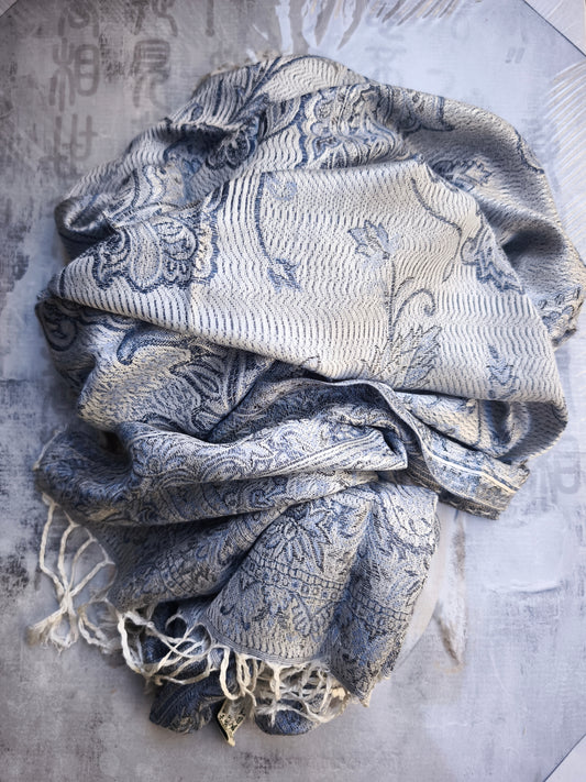 Pashmina Foulard Schal Seide 100% Indien 195x75 cm 15S