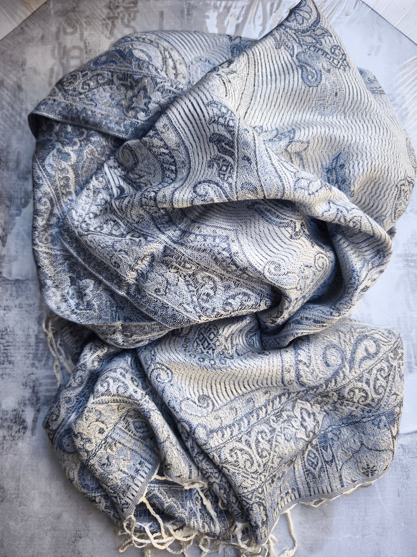 Pashmina Halstuch Schal 100% Seide Indien 195x75 cm 20S