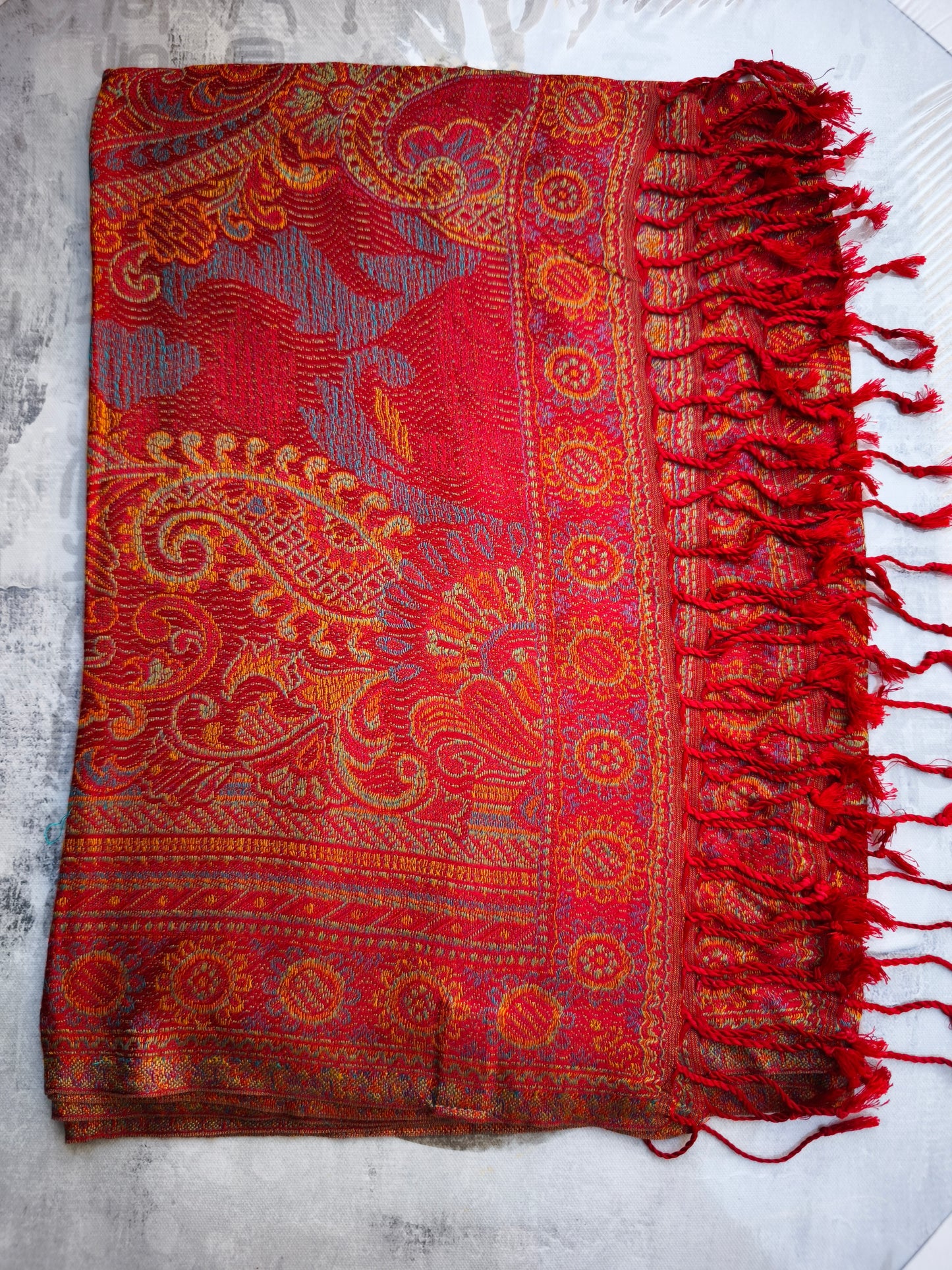 Pashmina Schal Halstuch 100% Seide Indien 195x75 cm 25S