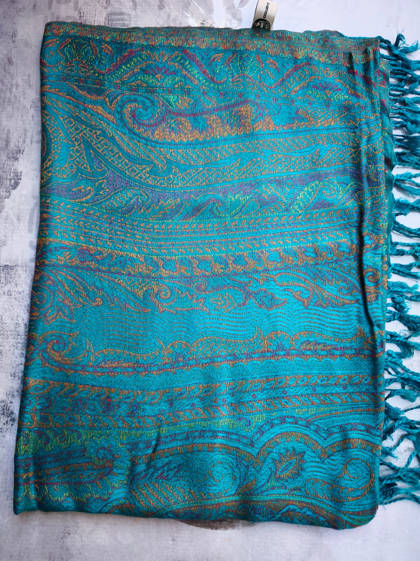 Pashmina Foulard Schal Seide 100% Indien cm 195X75 26S