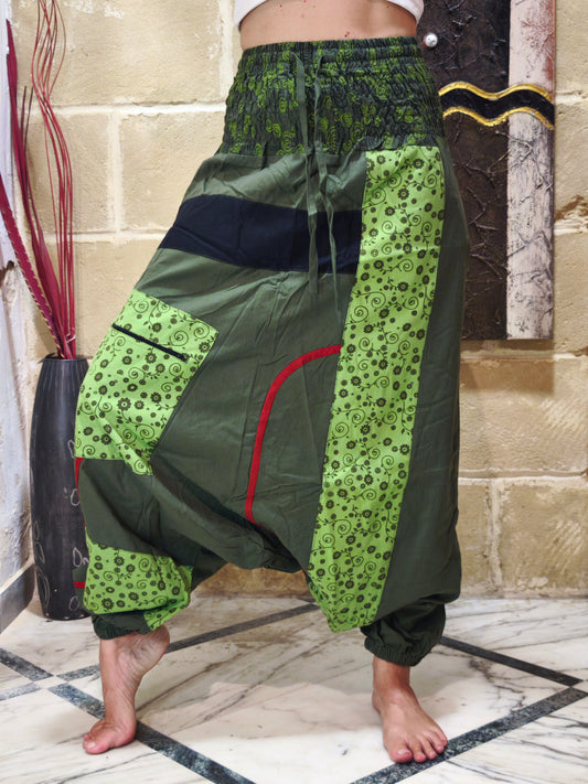Pantalone harem unisex taglia L/XL 100% cotone NEPAL 6