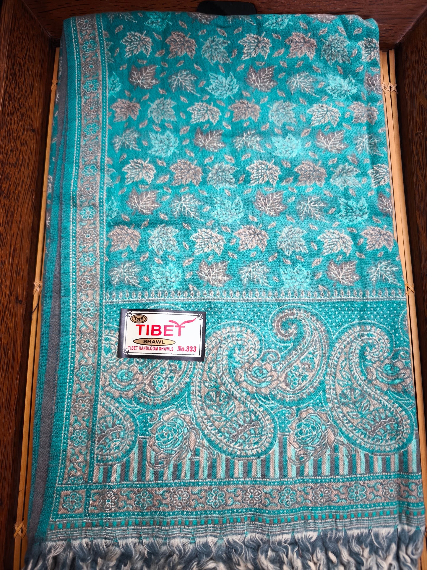 Scialle sciarpa stola Pashmina coperta lana calda YAK Tibet 1E