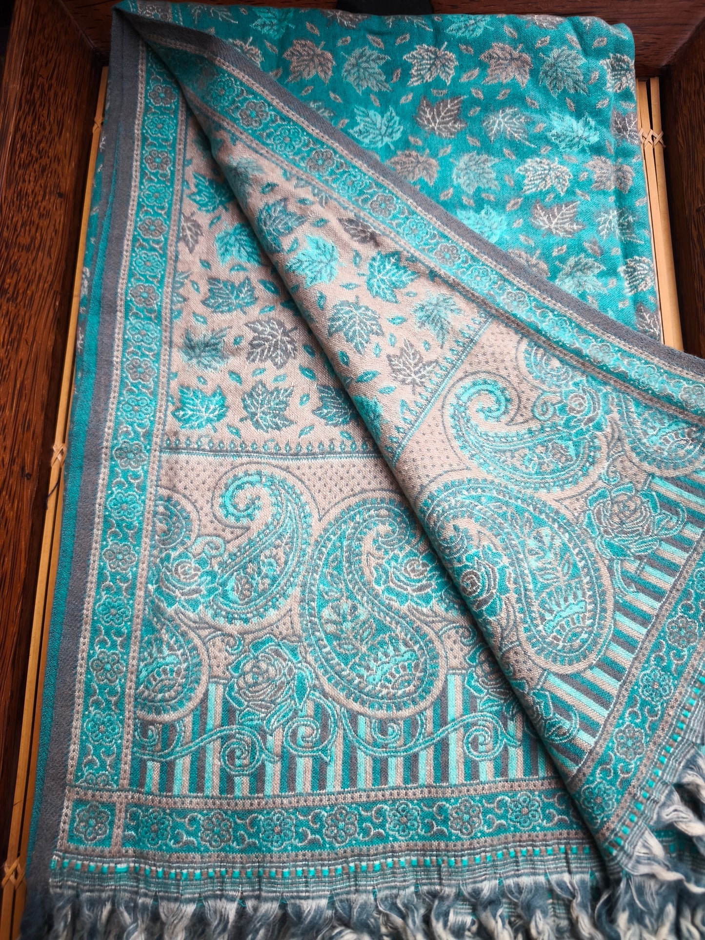 Scialle sciarpa stola Pashmina coperta lana calda YAK Tibet 1E