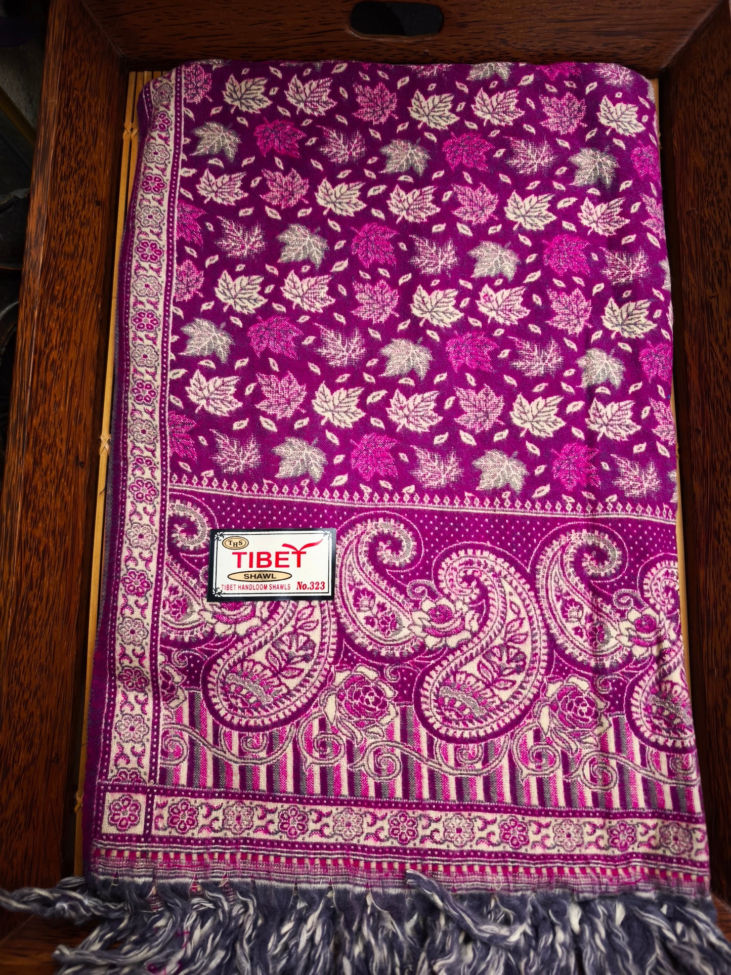 Scialle sciarpa stola Pashmina coperta lana calda YAK Tibet 3E
