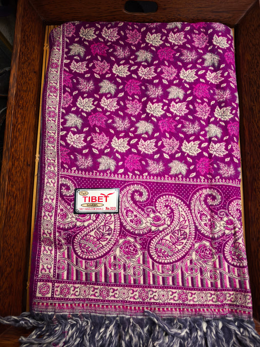 Scialle sciarpa stola Pashmina coperta lana calda YAK Tibet 3E