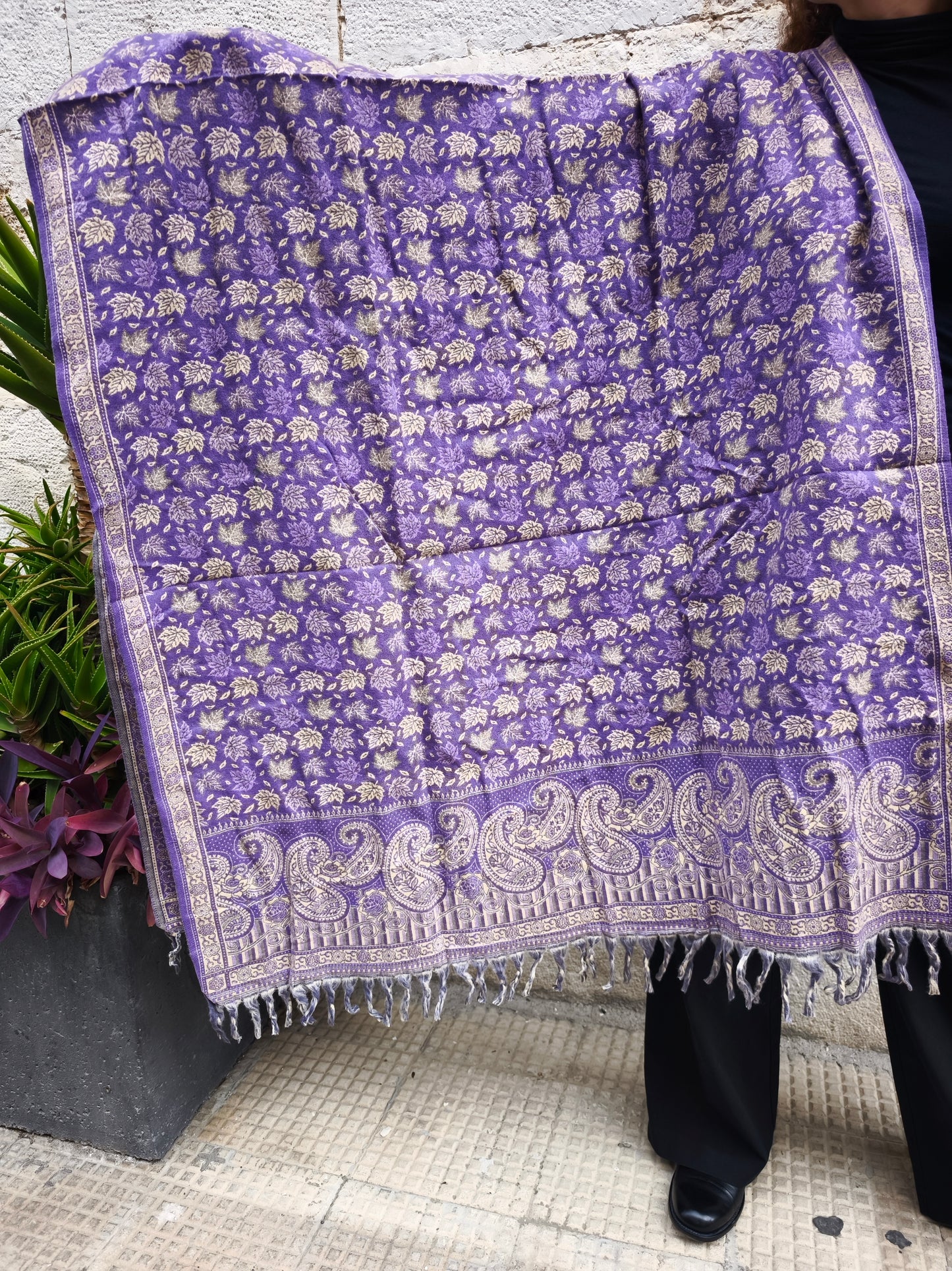Scialle sciarpa stola Pashmina coperta lana calda YAK Tibet 5E