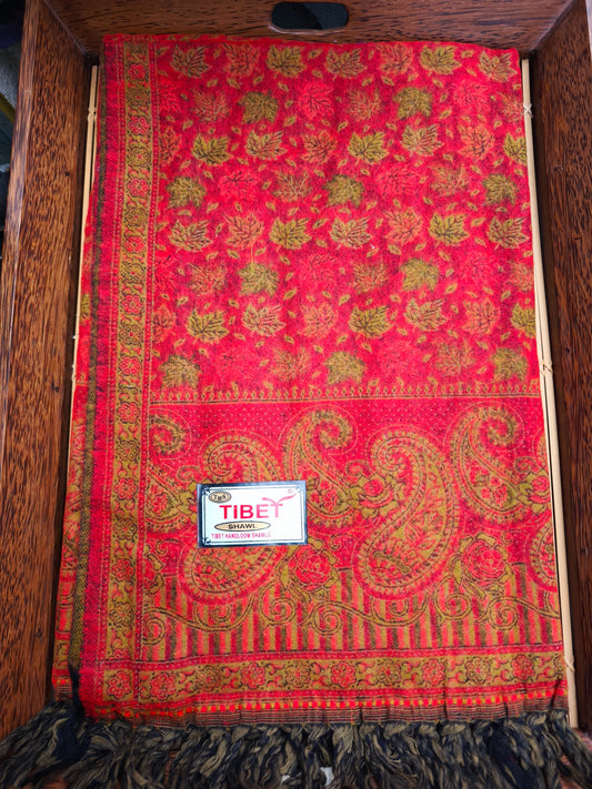 Scialle sciarpa stola Pashmina coperta lana calda YAK Tibet 6E
