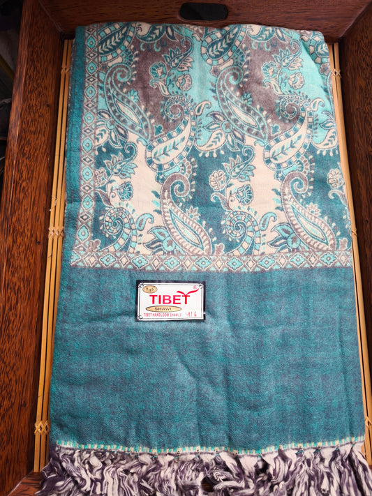 Scialle sciarpa stola Pashmina coperta lana calda YAK Tibet 7E