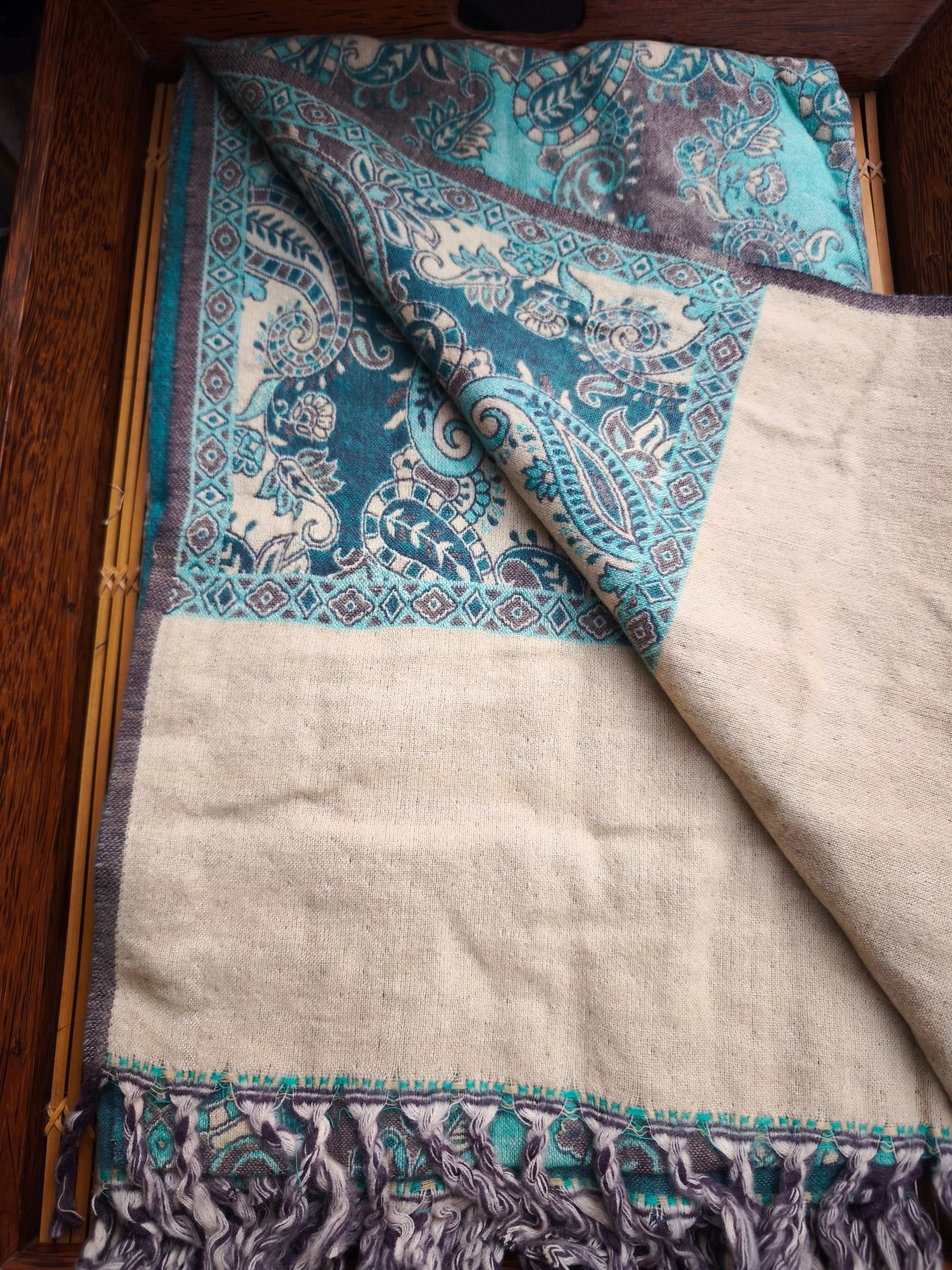 Scialle sciarpa stola Pashmina coperta lana calda YAK Tibet 7E