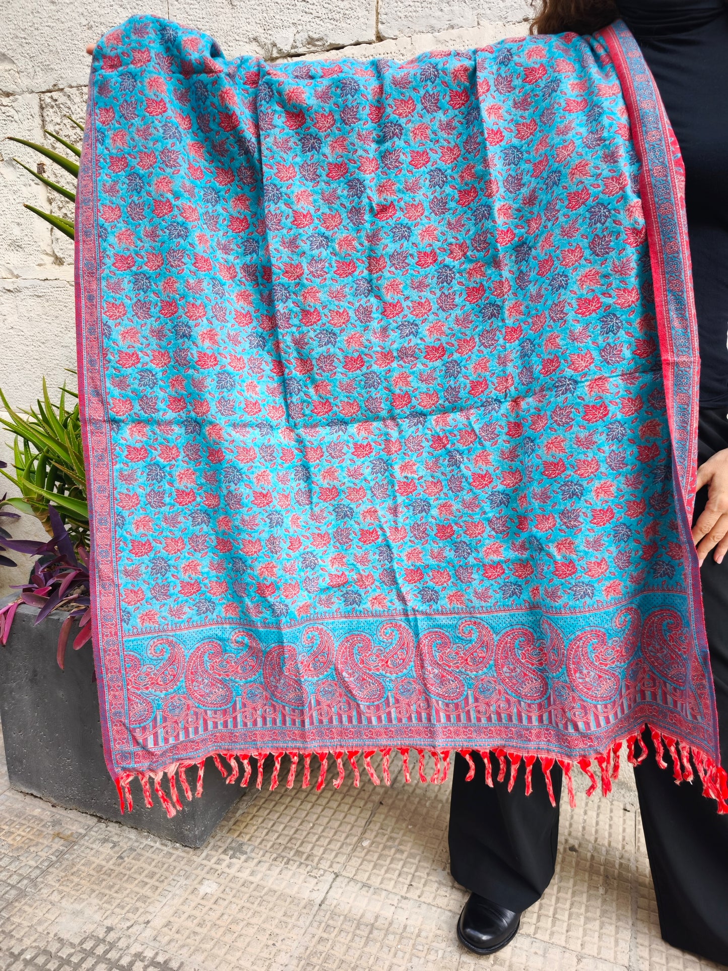 Scialle sciarpa stola Pashmina coperta lana calda YAK Tibet 8E