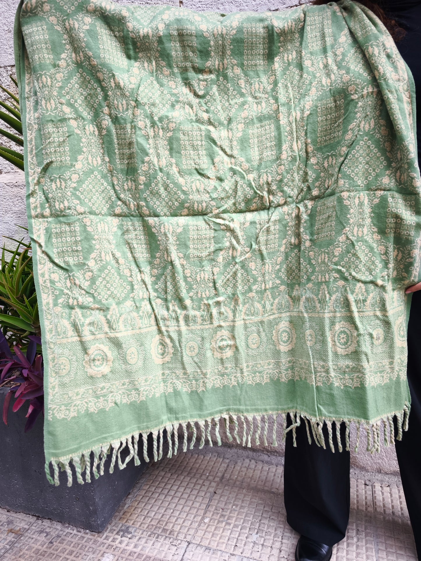 Scialle sciarpa stola Pashmina coperta lana calda YAK Tibet 10E