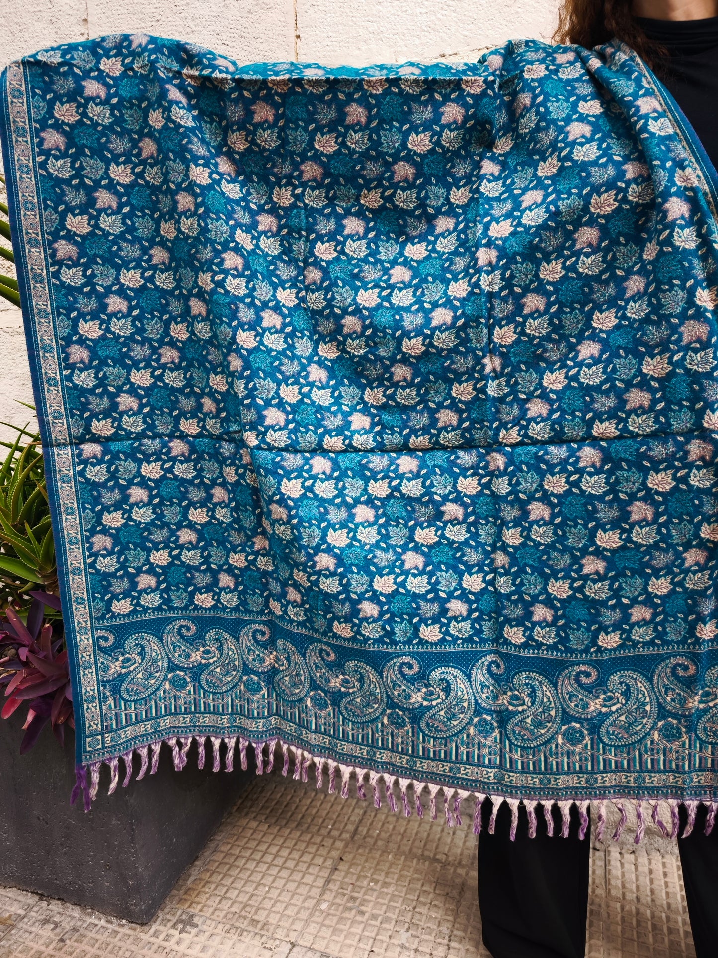 Scialle sciarpa stola Pashmina coperta lana calda YAK Tibet 11E