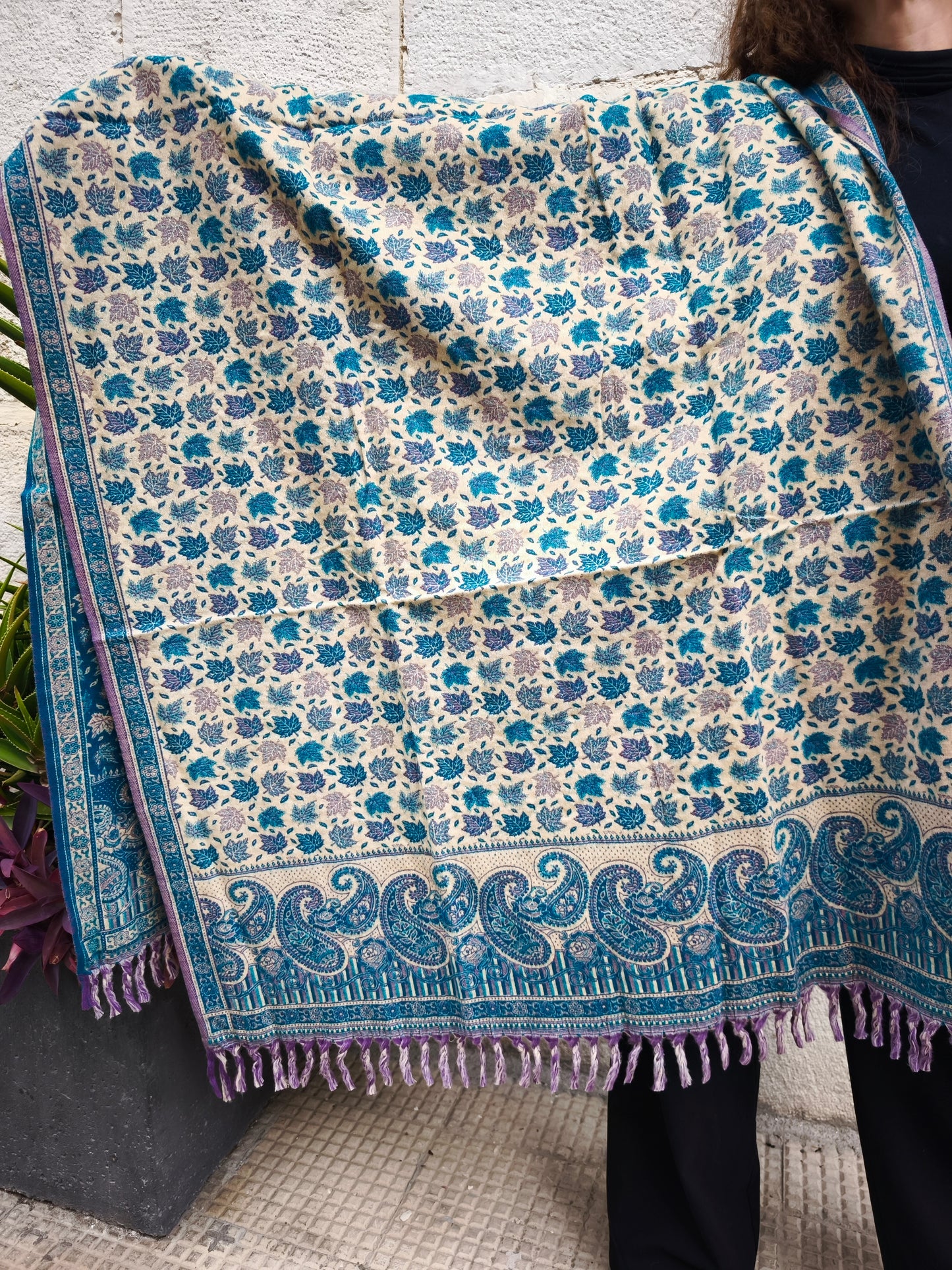 Scialle sciarpa stola Pashmina coperta lana calda YAK Tibet 11E