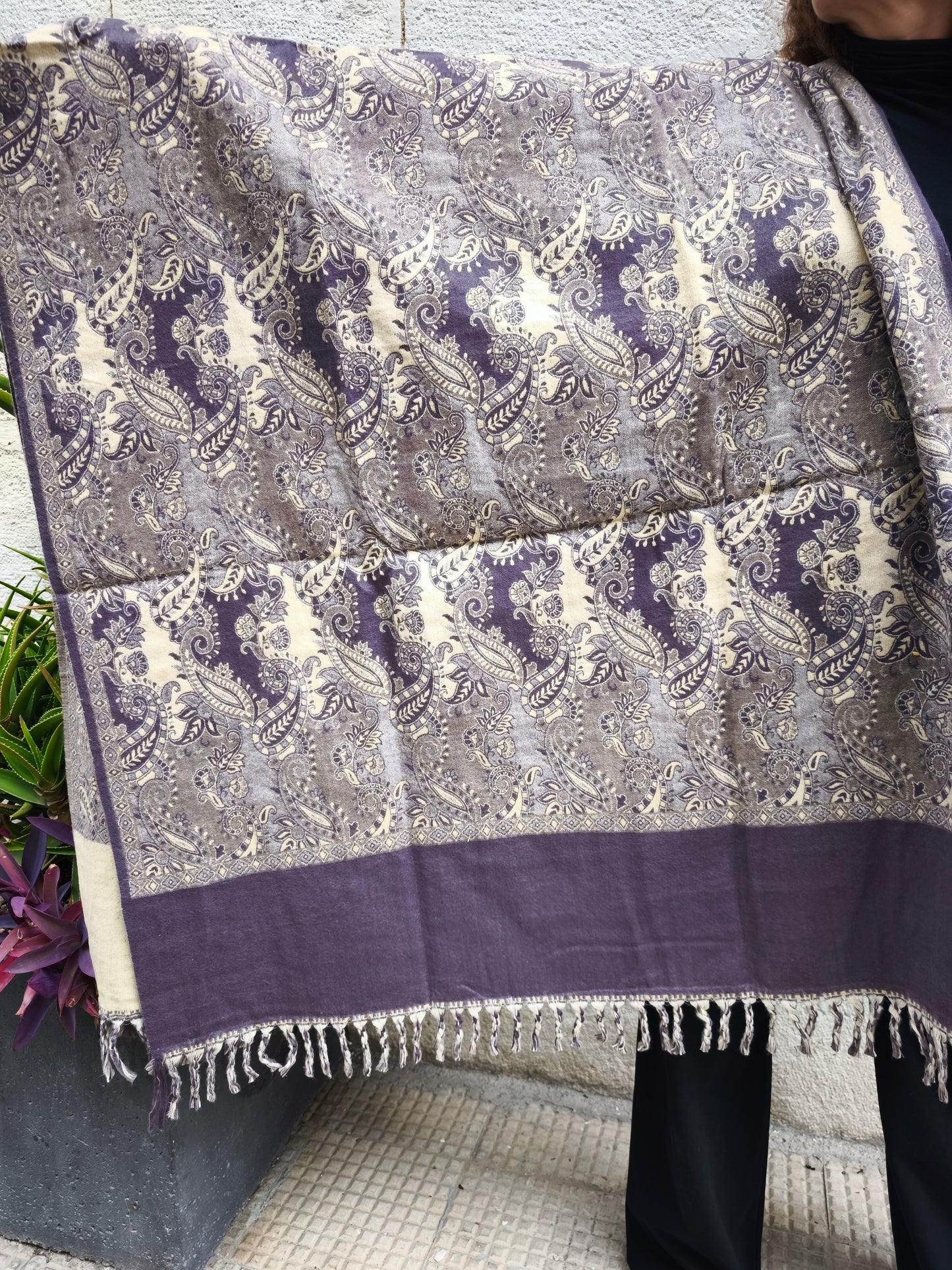 Scialle sciarpa stola Pashmina coperta lana calda YAK Tibet 12E