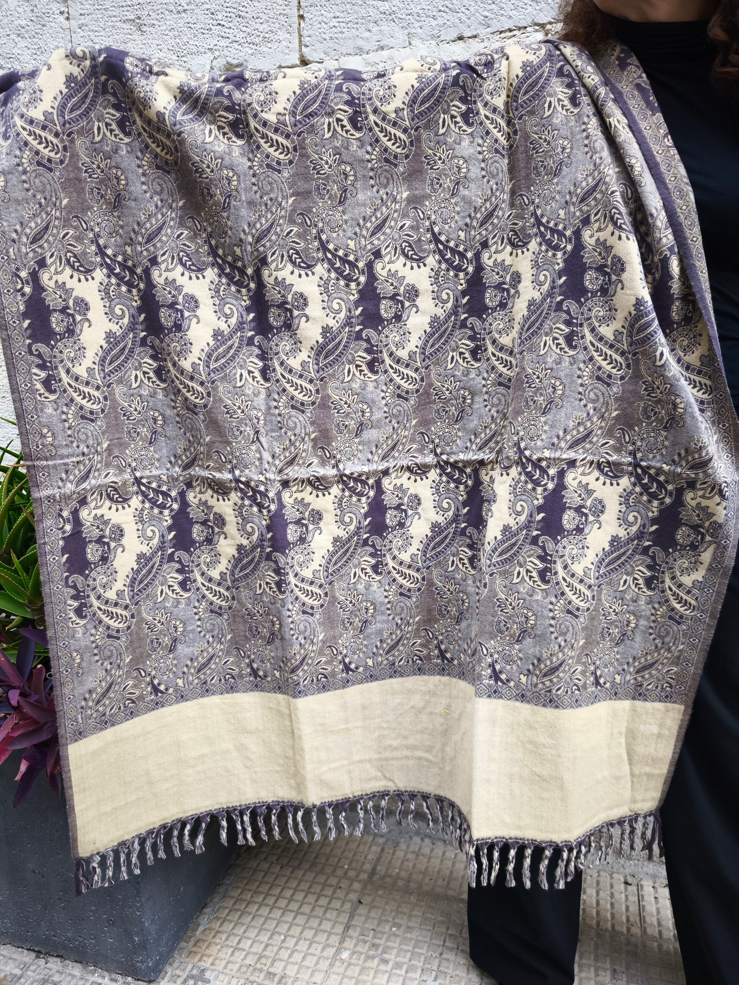 Scialle sciarpa stola Pashmina coperta lana calda YAK Tibet 12E