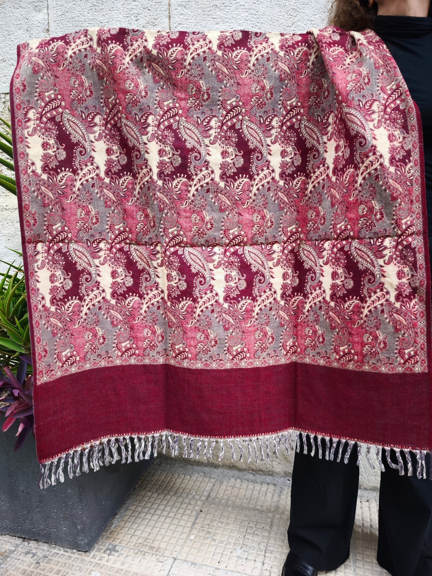 Scialle sciarpa stola Pashmina coperta lana calda YAK Tibet 13E
