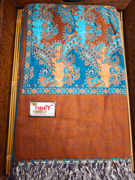 Scialle sciarpa stola Pashmina coperta lana calda YAK Tibet 14E