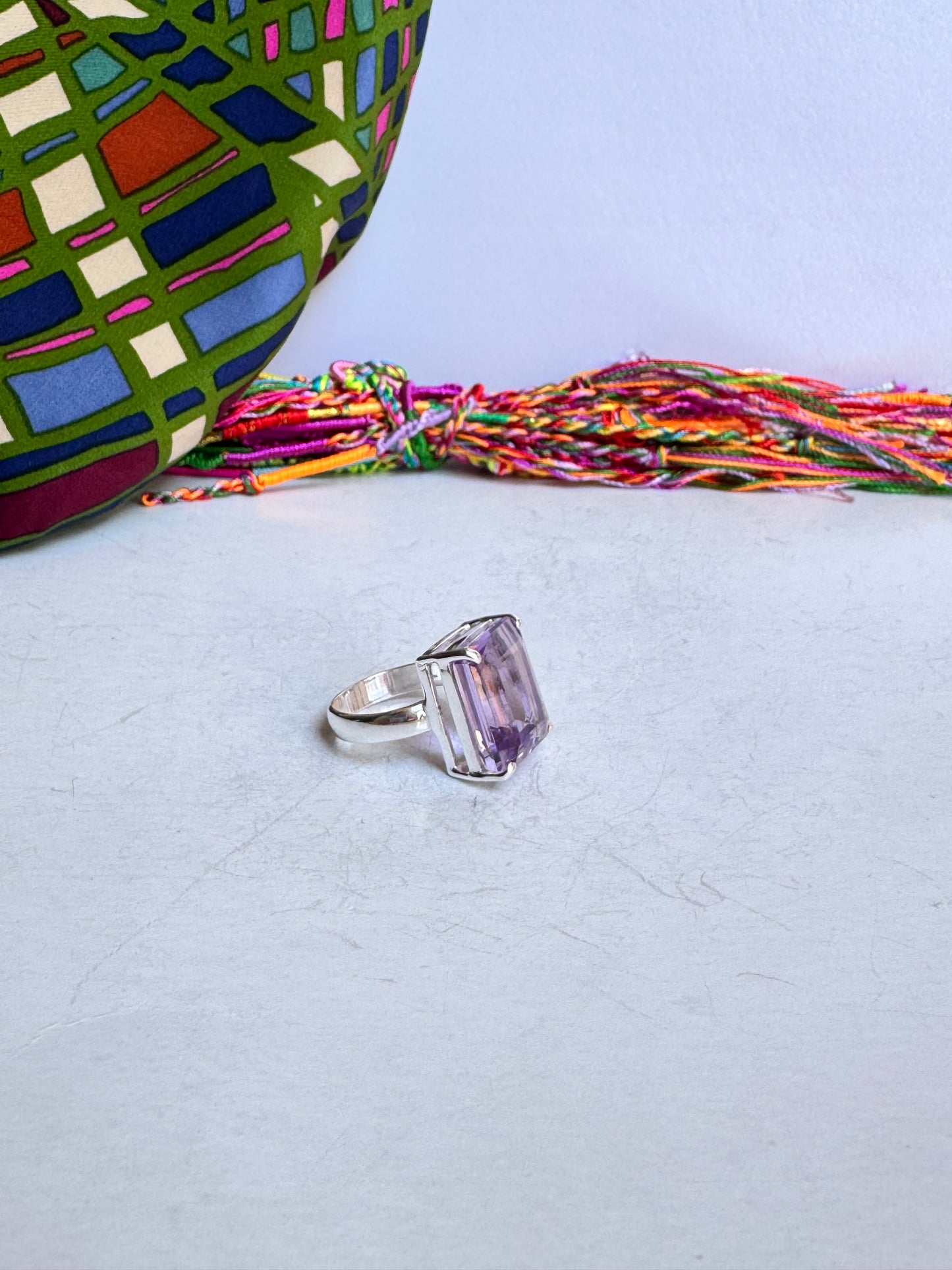 Anello argento 925 ametista misura 18/19 - 6M