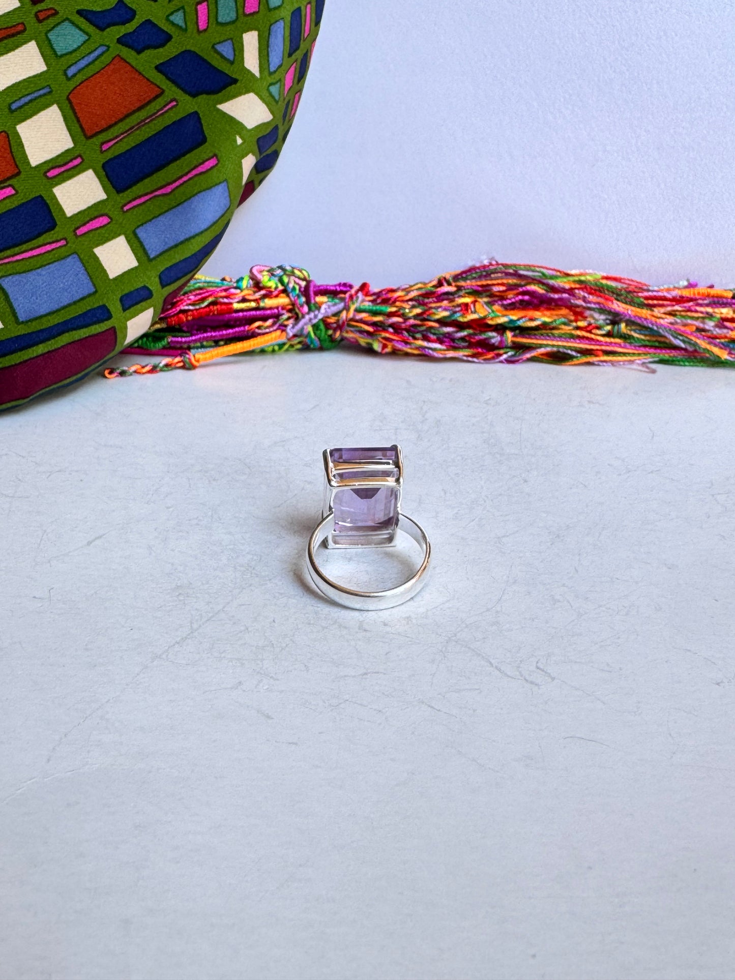 Anello argento 925 ametista misura 18/19 - 6M