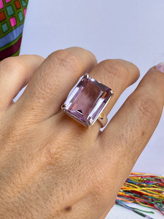Anello argento 925 ametista misura 18/19 - 6M