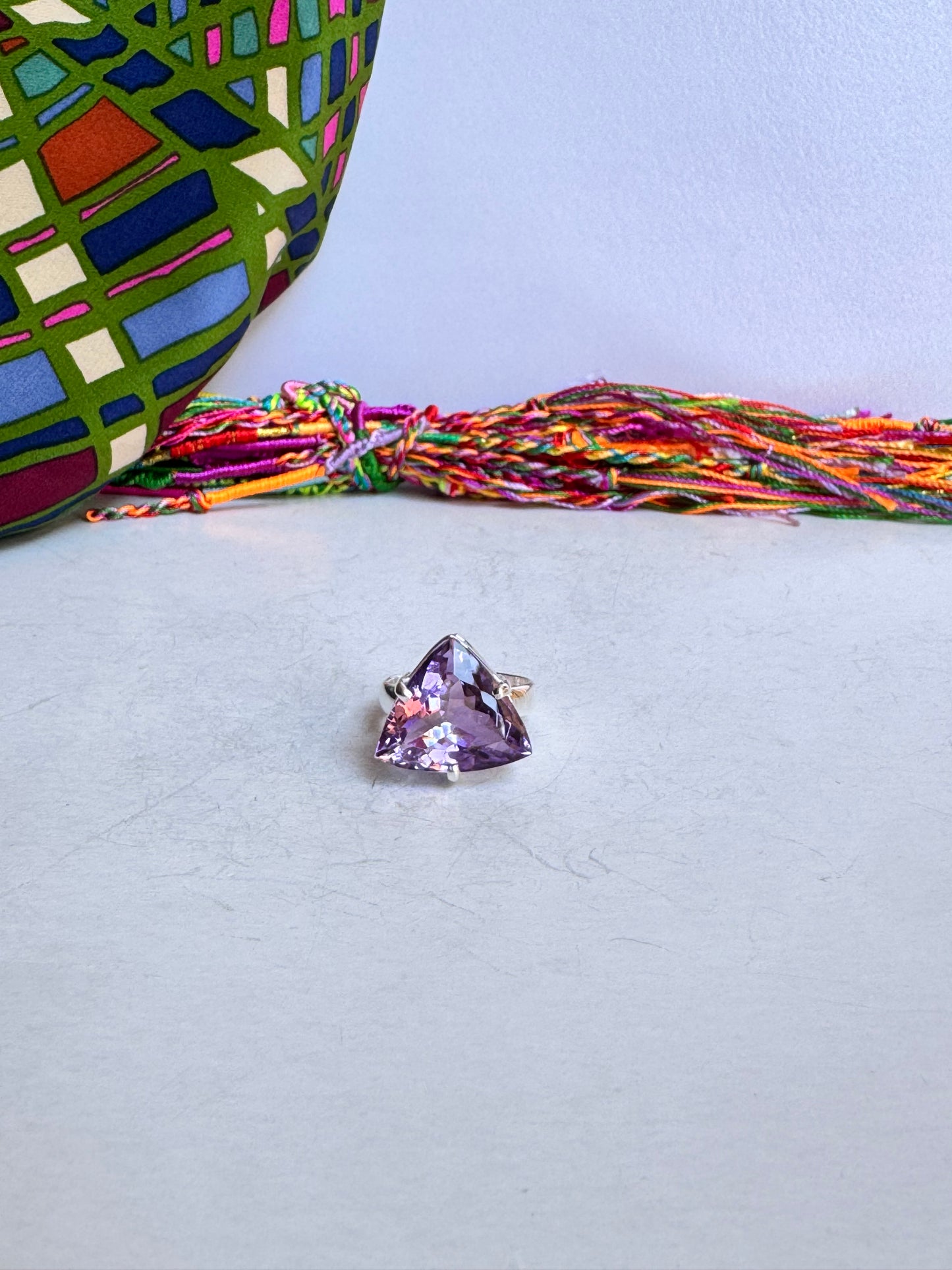 Anello argento 925 ametista misura 18/19 - 7M