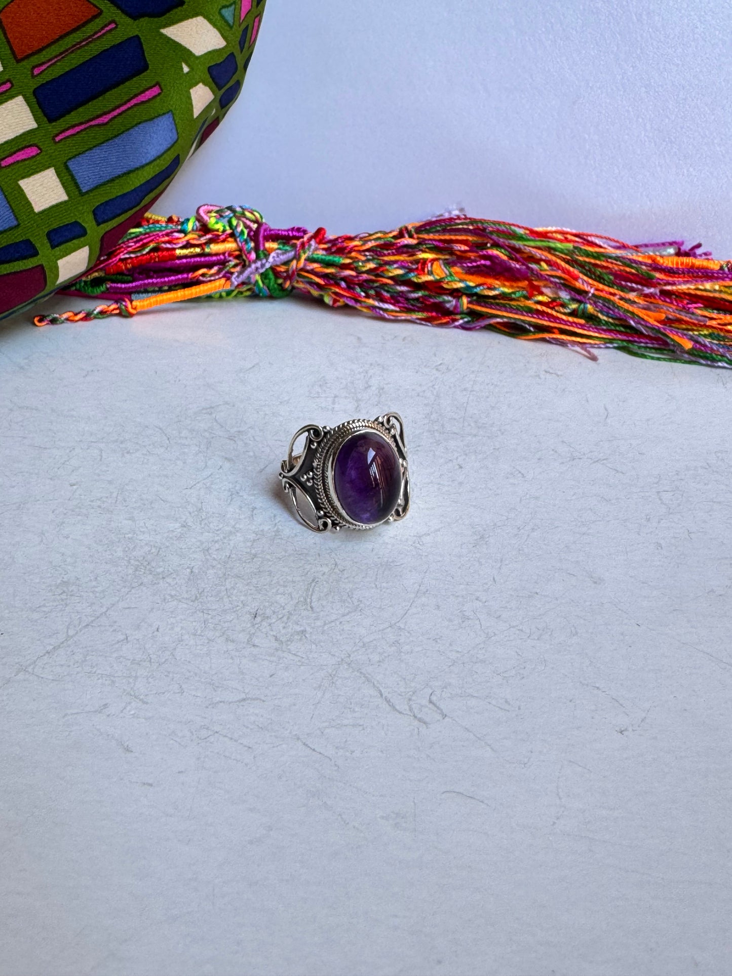 Anello argento 925 ametista misura 17/18 - 5M