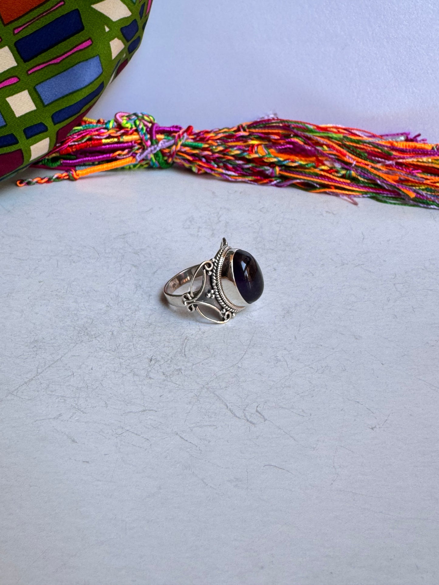 Anello argento 925 ametista misura 17/18 - 5M