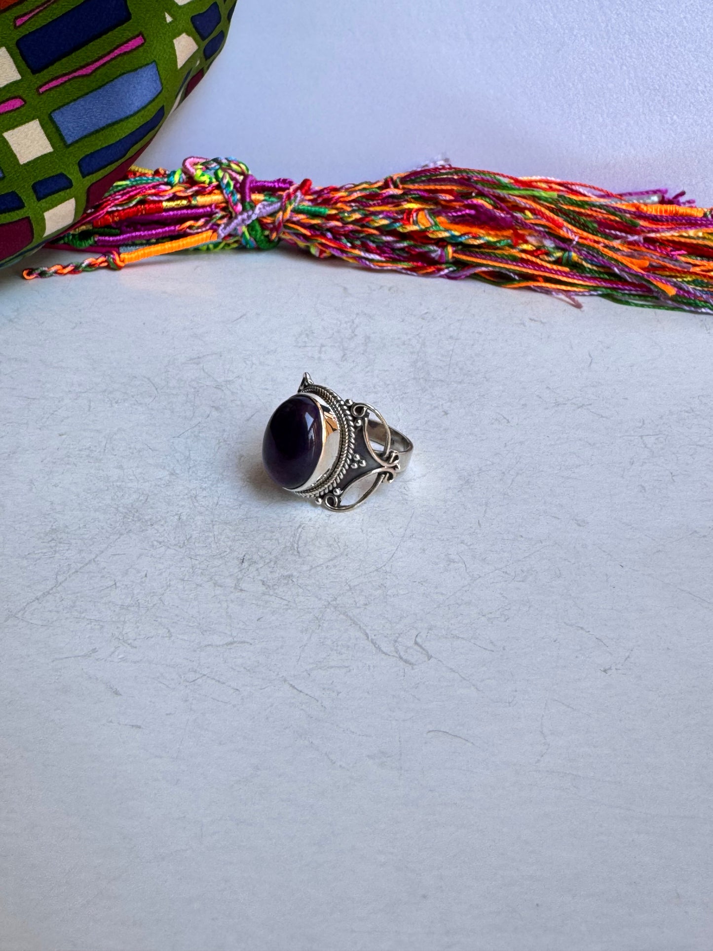 Anello argento 925 ametista misura 17/18 - 5M