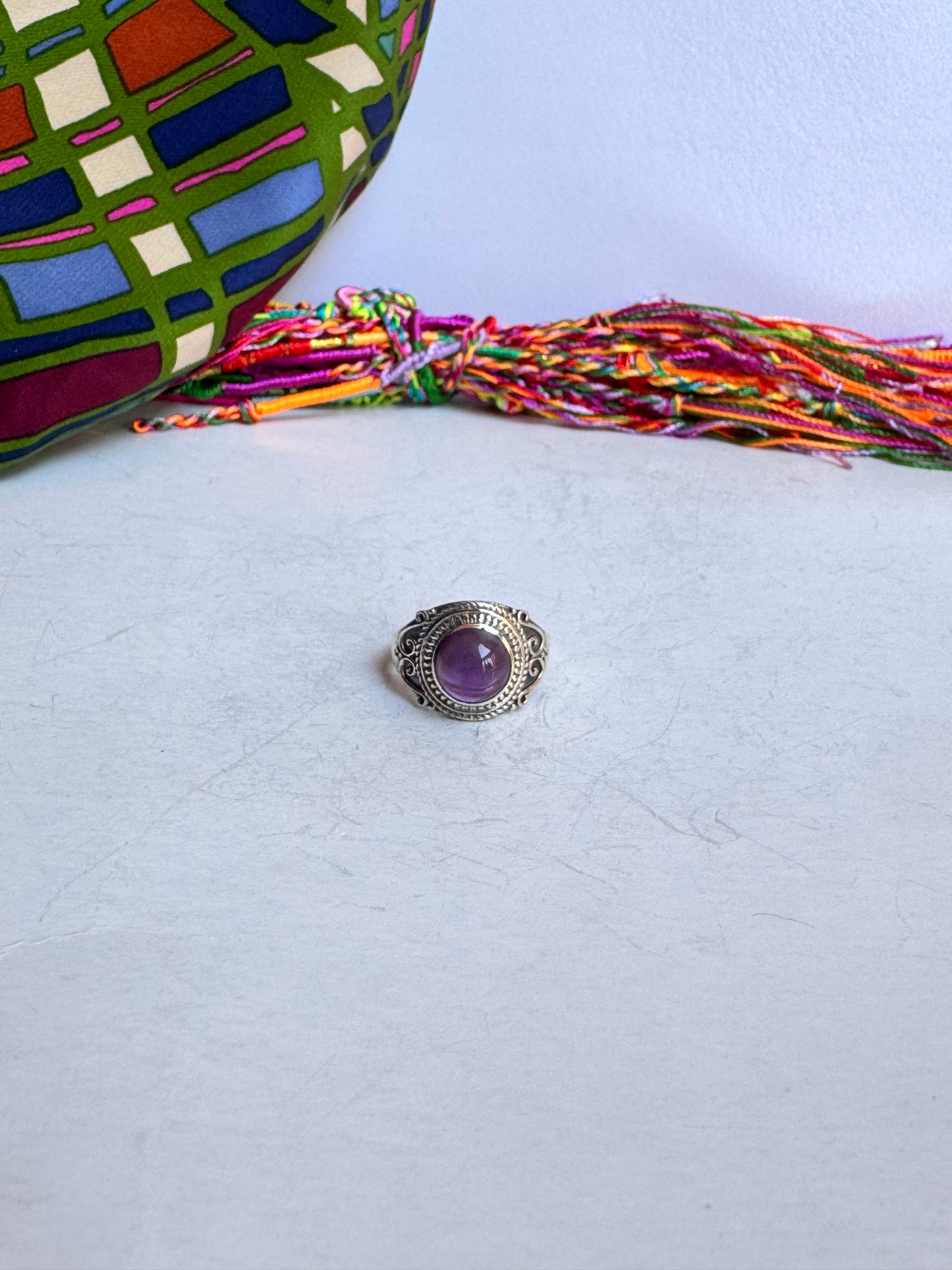 Anello argento 925 ametista misura 19 - 8M